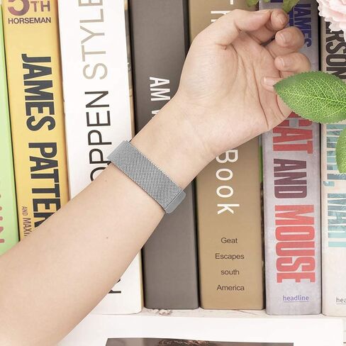 حزام سوار بحلقة شبكية من الفولاذ المقاوم للصدأ مقاس 22 مم متوافق مع ساعة Samsung Galaxy Watch 3 45 مم/Gear S3 Frontier/السوار الكلاسيكي، بديل لساعة Ticwatch Pro/Samsung Galaxy Watch 46 مم in Kuwait