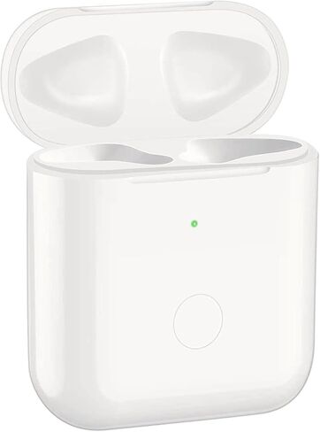 Airpod Charging Case,Wireless Airpod Replacement Charging Case Compatible with AirPods 1&2,Airpod Charger Case Only,450 mAH Airpod Battery Replacement with Bluetooth Pairing Sync Button,Ivory White in Kuwait