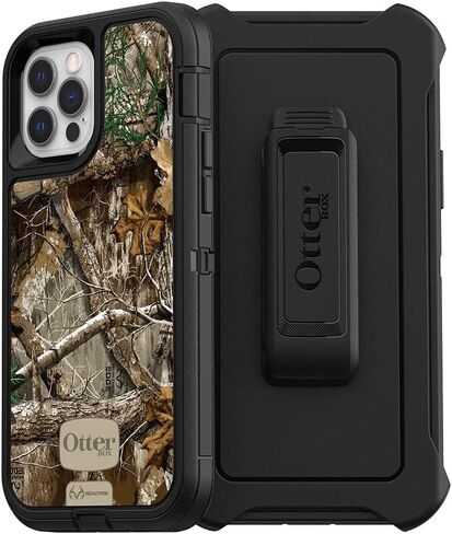 OtterBox Defender Series Screenless Edition Case for iPhone 12 & iPhone 12 Pro (Only) - Holster Clip Included - Non-Retail Packaging - Black in Saudi Arabia