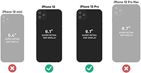 OtterBox Defender Series Screenless Edition Case for iPhone 12 & iPhone 12 Pro (Only) - Holster Clip Included - Non-Retail Packaging - Black in Saudi Arabia