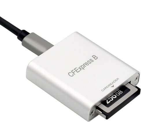 قارئ بطاقات نوع بي من سي اف اكسبريس، محول قارئ بطاقة ذاكرة سريع 10 جيجابايت في الثانية USB C الى USB C/USB A مع سرعة نقل USB3.1 الجيل الثاني، متوافق مع ويندوز/ماك/لينكس/اندرويد in Kuwait