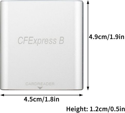 قارئ بطاقات نوع بي من سي اف اكسبريس، محول قارئ بطاقة ذاكرة سريع 10 جيجابايت في الثانية USB C الى USB C/USB A مع سرعة نقل USB3.1 الجيل الثاني، متوافق مع ويندوز/ماك/لينكس/اندرويد in Kuwait