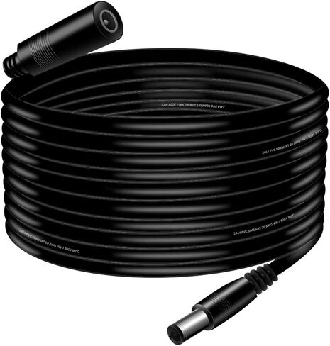 SIM&NAT 20AWG 16.5 Feet 2.1mm x 5.5mm Male to Female DC Extension Wire Power Jack Adapter Barrel Plug Cable, Extension Wire for CCTV Security Camera, DVR,HDVD, LED Strip Light, Low Voltage Application in Saudi Arabia