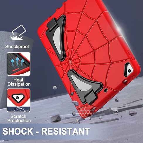 Auizotl iPad 6th Generation Cases iPad 5th Generation Case iPad Pro 9.7 Case,Hybrid Shockproof Rugged Case Cover with Kickstand for iPad Air 2 Case, Red Black in Kuwait