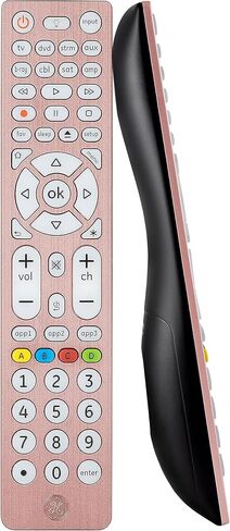 GE 8-Device Backlit Universal Remote Control for Samsung, Vizio, LG, Sony, Sharp, Roku, Apple TV, RCA, Panasonic, Smart TV, Streaming Players, Blu-Ray, DVD, Simple Setup, Rose, 47511 in Saudi Arabia