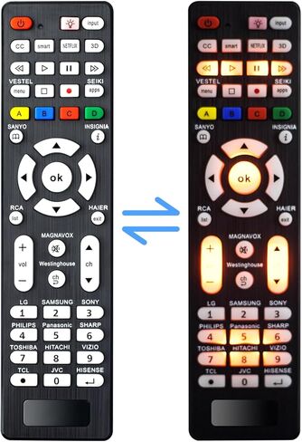 maqsai Universal Remote with Backlight Button Compatible with Samsung/LG/Sony/Sharp/Vizio/Philips/TCL/Hisense/Haier/Sanyo/JVC/Insignia/Toshiba/Hitachi/Magnavox/Panasonic Smart TV Remote in Kuwait