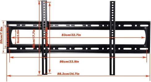 حامل تثبيت على الحائط للتلفزيون كبير للغاية من VideoSecu مناسب لمعظم أجهزة التلفزيون مقاس 40 بوصة - 80 بوصة 82 85 86 بوصة VESA 800x400 مم وسعة تحميل 220 رطل، متوافق مع Sony وSamsung وLG وSharp وVizio MP804B MZ8 in Kuwait