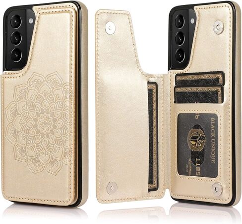 حافظة ACXLIFE Galaxy S21 Plus 5G S21+ غطاء حماية المحفظة مع فتحة حامل البطاقة، حافظة جلدية رفيعة لهاتف Samsung S21 Plus 6.7 بوصة (أحمر) in Kuwait