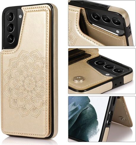 حافظة ACXLIFE Galaxy S21 Plus 5G S21+ غطاء حماية المحفظة مع فتحة حامل البطاقة، حافظة جلدية رفيعة لهاتف Samsung S21 Plus 6.7 بوصة (أحمر) in Kuwait