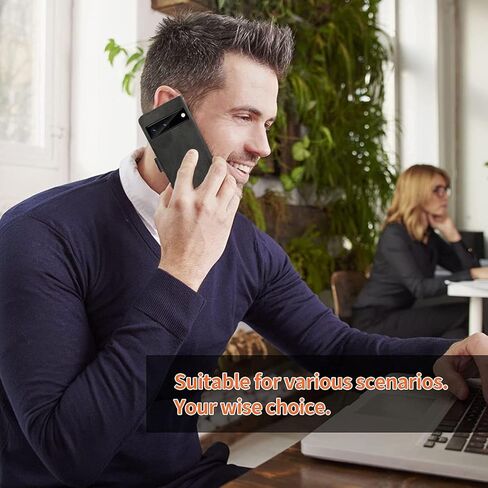 حافظة لهاتف Google Pixel 8 وواقي شاشة من الزجاج المقسى، غطاء محفظة من جلد البولي يوريثان واقي حافظة هاتف [حماية كاملة] [فتحات للبطاقات] [مسند] لهاتف Google Pixel 8، أسود in Kuwait