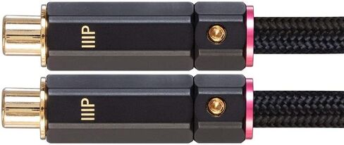 كابل Monoprice RCA إلى 2 RCA Pigtail - 3 أقدام - أسود، مطلي M/ذهبي، محمي مزدوج بضفائر نحاسية - سلسلة Onix in Kuwait