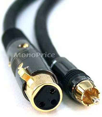 Monoprice 104784 كابل 3' Premier Series XLR أنثى إلى RCA ذكر 16AWG in Saudi Arabia