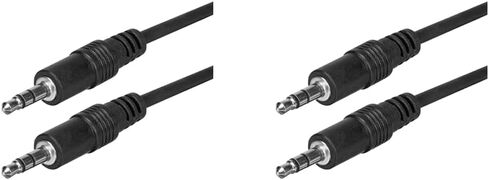 Monoprice 100647 50' 3.5mm Stereo Plug/Plug M/M Cable, Black in Saudi Arabia