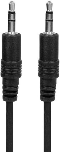 Monoprice 100647 50' 3.5mm Stereo Plug/Plug M/M Cable, Black in Saudi Arabia