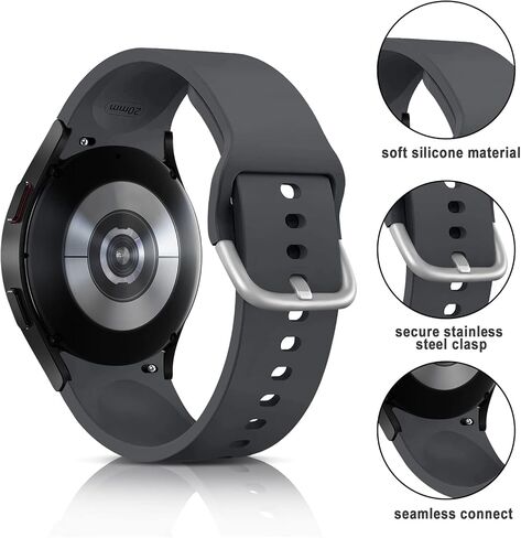 Silicone Sport Band for Samsung Galaxy Watch 7/6/5/4/FE 40mm 44mm Classic in Kuwait