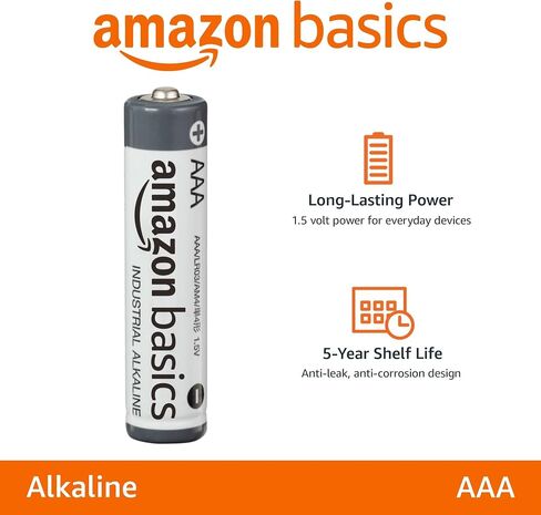 Amazon Basics 300-Pack AAA Long-Lasting Alkaline Industrial Batteries for Professional Devices, 1.5 Volt, Mercury-Free, 5-Year Shelf Life in Saudi Arabia