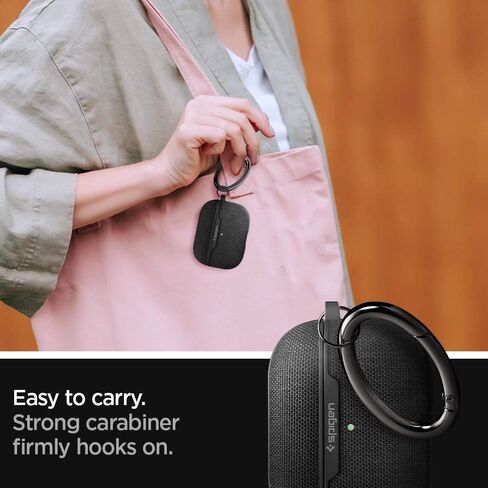 Spigen Urban Fit مصمم لغطاء Airpods Pro مع سلسلة مفاتيح، غطاء قماشي لـ Airpods Pro - ذهبي وردي in Saudi Arabia