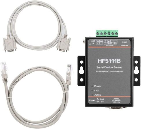 Marhynchus خادم الشبكة التسلسلية HF-5111B الخادم التسلسلي 3 في 1 RJ45 RS232/RS485/RS422 إلى إيثرنت الخادم التسلسلي DTU مع الكابل التسلسلي وكابل الشبكة in Saudi Arabia