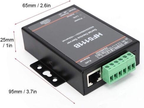 Marhynchus خادم الشبكة التسلسلية HF-5111B الخادم التسلسلي 3 في 1 RJ45 RS232/RS485/RS422 إلى إيثرنت الخادم التسلسلي DTU مع الكابل التسلسلي وكابل الشبكة in Saudi Arabia