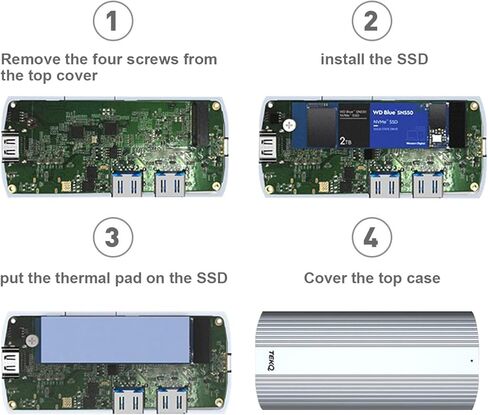 تيكيو SSD خارجي محمول 500G USB 3 + 2 × USB 3 منافذ 10Gbps + HDMI + SD للكمبيوتر الشخصي وماك واللابتوب وبلاي ستيشن 4 واكس بوكس ون واكس بوكس 360-HD-2510 in Kuwait