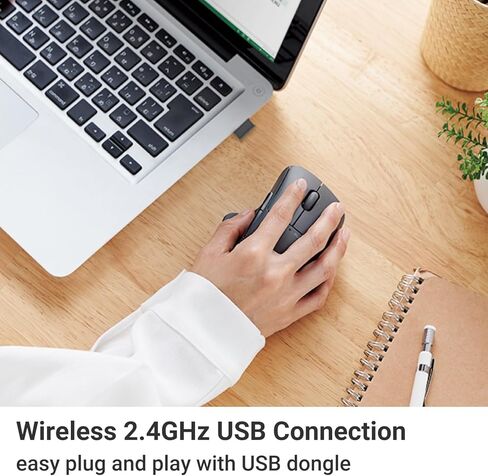 ماوس لاسلكي من ELECOM، شكل مريح، 2.4 جيجا هرتز مع جهاز استقبال، نقرة صامتة، عمر بطارية 20 شهرًا، 2000 نقطة في البوصة، 3 أزرار، مستشعر بصري، متوافق مع أجهزة الكمبيوتر الشخصية، ماك، الكمبيوتر المحمول، شيلبا، أبيض (M-SH10DBSKWH) in Kuwait