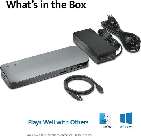 كينسينغتون SD5350T ثندربولت 3 قاعدة شحن مع قارئ بطاقة اس دي (K38626NA) in Kuwait