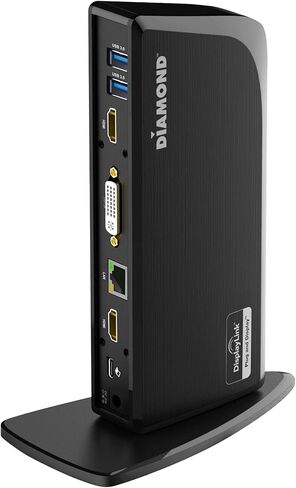 محطة إرساء Diamond Multimedia DS3900PD Diamond Multimedia Triple Display 4K Universal Type-C مع توصيل الطاقة (65 وات) لأجهزة الكمبيوتر المحمولة Mac وWindows المجهزة من النوع C/Thunderbolt 3 in Kuwait