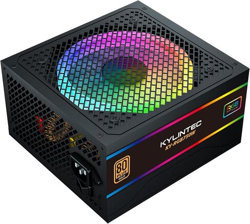80+ Gold Power Supply 750w، ATX PSU 750W إدارة الكابلات المعيارية بالكامل مع 25 وضعًا ARGB Silent Fan - ضمان 5 سنوات in Kuwait