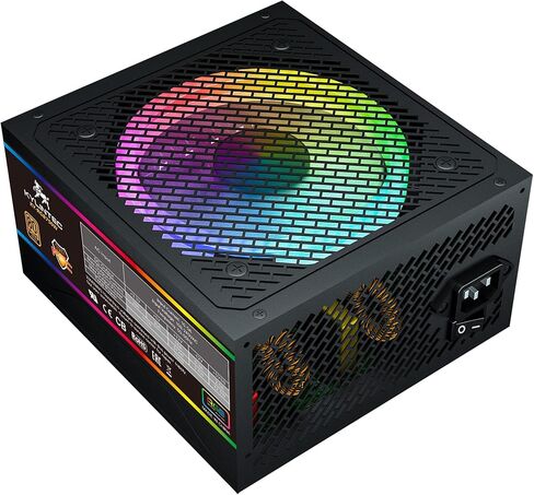 80+ Gold Power Supply 750w، ATX PSU 750W إدارة الكابلات المعيارية بالكامل مع 25 وضعًا ARGB Silent Fan - ضمان 5 سنوات in Kuwait