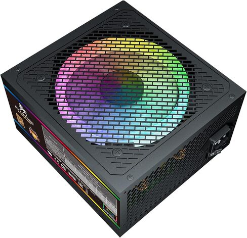 80+ Gold Power Supply 750w، ATX PSU 750W إدارة الكابلات المعيارية بالكامل مع 25 وضعًا ARGB Silent Fan - ضمان 5 سنوات in Kuwait