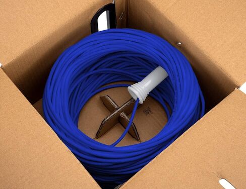 Sewell Direct SW-29776-250 كابل SolidRun Cat6 السائب، UTP، CM، 23 AWG، محتوى نحاسي عالي CCA، سترة PVC زرقاء، 250 قدم. in Kuwait
