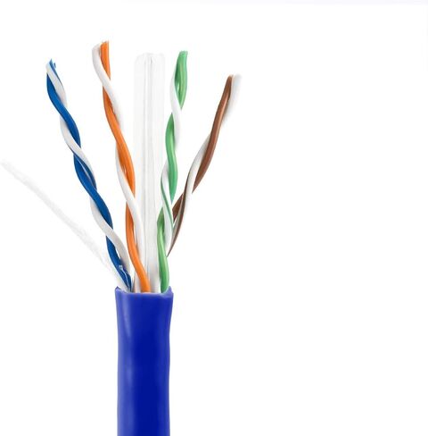 Sewell Direct SW-29776-250 كابل SolidRun Cat6 السائب، UTP، CM، 23 AWG، محتوى نحاسي عالي CCA، سترة PVC زرقاء، 250 قدم. in Kuwait