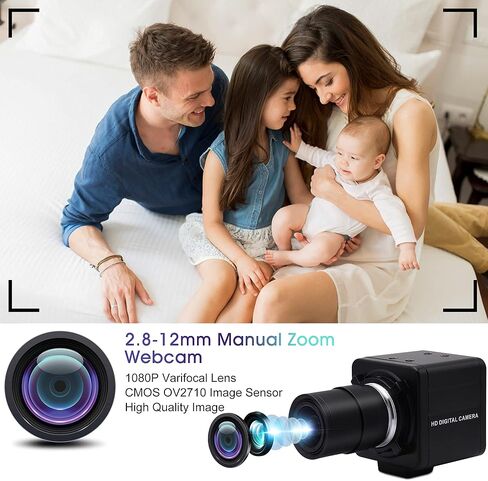 كاميرا USB 1080P مع تكبير 2.8-12 مم كاميرا ويب بتركيز متغير وكاميرا كمبيوتر عالية السرعة صغيرة UVC USB2.0 USB مع كاميرا للكمبيوتر الصناعي وكاميرا فيديو مقربة 100 إطار في الثانية 60 إطارًا في الثانية وكاميرا ويب بعدسة متغيرة البعد in Kuwait