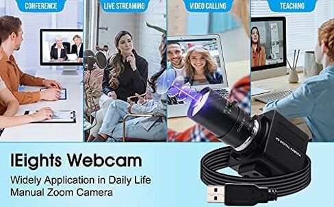 كاميرا USB 1080P مع تكبير 2.8-12 مم كاميرا ويب بتركيز متغير وكاميرا كمبيوتر عالية السرعة صغيرة UVC USB2.0 USB مع كاميرا للكمبيوتر الصناعي وكاميرا فيديو مقربة 100 إطار في الثانية 60 إطارًا في الثانية وكاميرا ويب بعدسة متغيرة البعد in Kuwait