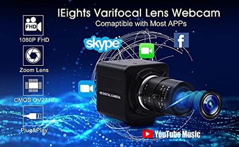كاميرا USB 1080P مع تكبير 2.8-12 مم كاميرا ويب بتركيز متغير وكاميرا كمبيوتر عالية السرعة صغيرة UVC USB2.0 USB مع كاميرا للكمبيوتر الصناعي وكاميرا فيديو مقربة 100 إطار في الثانية 60 إطارًا في الثانية وكاميرا ويب بعدسة متغيرة البعد in Kuwait
