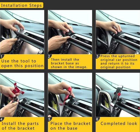 حامل هاتف السيارة العالمي من BeHave Autos مناسب لسيارة Toyota RAV4 2013 2014 2015 2016 2017 2018 حامل هاتف بفتحة تهوية قابلة للتعديل، حامل هاتف السيارة مناسب لهاتف iPhone Samsung 4-7 بوصة الذكي in Kuwait