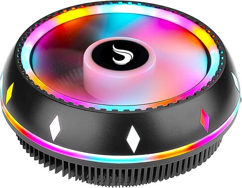 تبريد علبة الكمبيوتر - مبرد الهواء G200 Rainbow LED - وضع الارتفاع - متوافق مع مقبس Intel وAMD وRGB in Kuwait