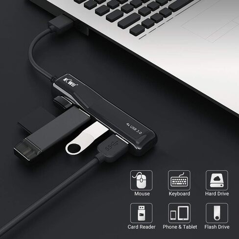 موزع موزع USB 3.0 بـ 4 منافذ، ومحول USB متعدد المنافذ ممتد (الشحن غير مدعوم)، ومركز بيانات USB صغير الحجم (5 جيجابت في الثانية) لأجهزة MacBook وMac Pro/mini وiMac وSurface Pro وXPS والكمبيوتر الشخصي ومحرك فلاش USB ومحرك الأقراص الصلبة المحمول والمزيد in Kuwait