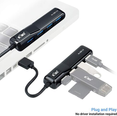 موزع موزع USB 3.0 بـ 4 منافذ، ومحول USB متعدد المنافذ ممتد (الشحن غير مدعوم)، ومركز بيانات USB صغير الحجم (5 جيجابت في الثانية) لأجهزة MacBook وMac Pro/mini وiMac وSurface Pro وXPS والكمبيوتر الشخصي ومحرك فلاش USB ومحرك الأقراص الصلبة المحمول والمزيد in Kuwait