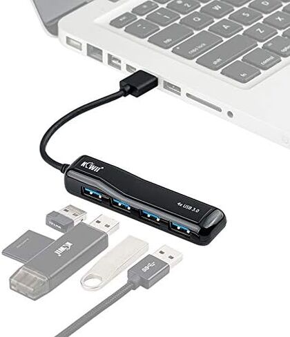 موزع موزع USB 3.0 بـ 4 منافذ، ومحول USB متعدد المنافذ ممتد (الشحن غير مدعوم)، ومركز بيانات USB صغير الحجم (5 جيجابت في الثانية) لأجهزة MacBook وMac Pro/mini وiMac وSurface Pro وXPS والكمبيوتر الشخصي ومحرك فلاش USB ومحرك الأقراص الصلبة المحمول والمزيد in Kuwait