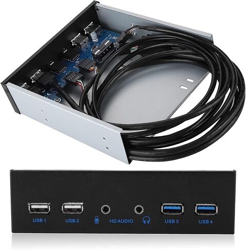 موزع لوحة امامية USB، 2 منفذ USB3.0 + USB2.0 19 دبوس اتش دي اوديو، 6 منافذ تدعم USB3.0، USB 2.0، ميكروفون، سماعة راس، للكمبيوتر in Kuwait
