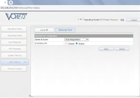 VONETS RJ45 Ethernet Splitter/LAN WAN Network Port Extender Cable Adapter, WiFi RJ45 1 Male to 2 Female Port Cat 5 Exclusive Only Use for VONETS WiFi Bridge/Router VAP11S, VAP11S-5G in Kuwait