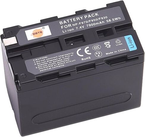 DSTE Replacement for NP-F970 Li-ion Battery Compatible Sony DCM-M1 MVC-CD1000 HDR-FX1 DCR-VX2100E DSR-PD190P NEX-FS700RH HXR-NX3 Camera as NP-F930 NP-F950 NP-F960 in Saudi Arabia