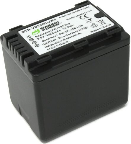 Wasabi Power Battery for Panasonic VW-VBT380 and Panasonic HC-V250, HC-V380, HC-V510, HC-V520, HC-V710, HC-V720, HC-V750, HC-V770, HC-VX870, HC-VX981K, HC-WXF991K in Saudi Arabia