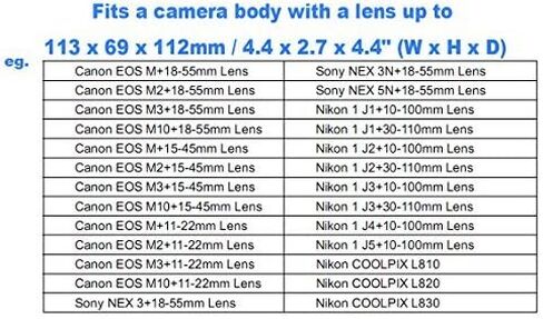 JJC Black Ultra Light Neoprene Camera Case for Fuji X-E4 X-T30 II X-T100 X-T30 X-T20 X-T10 with Short Prime Lens, 18mm F1.4, 27mm F2.8, 35mm F2 Lens, Pouch Bag Compatible with Fujifilm X100V in Saudi Arabia