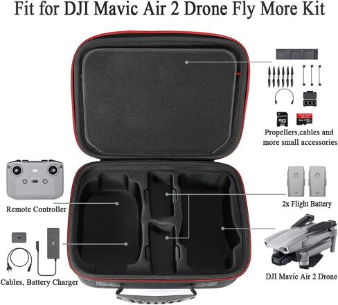 حقيبة تخزين صلبة لجهاز دي جيه اي مافيك اير 2 فلاي مور كومبو - أسود. in Kuwait