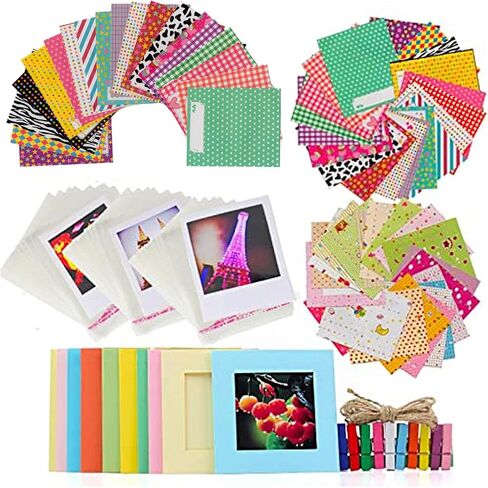 Ngaantyun مجموعة ملحقات 8 في 1 لكاميرا Fujifilm Instax Square SQ6/SQ10 Camera Share SP-3 Printer Films- حزمة من ملصق Boarder، حقائب من الدانتيل، إطار للتعليق على الحائط، مشابك خشبية in Kuwait