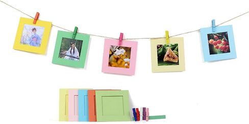 Ngaantyun مجموعة ملحقات 8 في 1 لكاميرا Fujifilm Instax Square SQ6/SQ10 Camera Share SP-3 Printer Films- حزمة من ملصق Boarder، حقائب من الدانتيل، إطار للتعليق على الحائط، مشابك خشبية in Kuwait