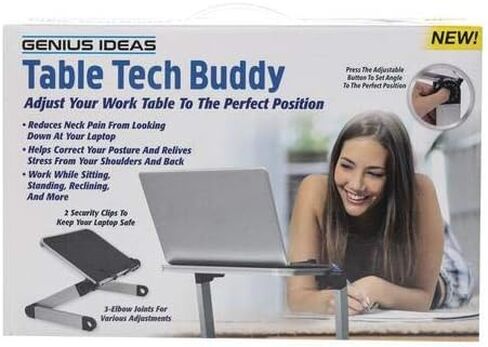 Table Tech Buddy for Laptop/IPad/Chrome Book Adjustable Laptop Desk in Saudi Arabia