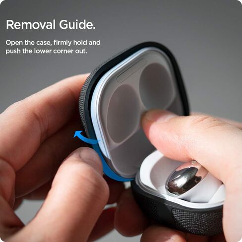 Spigen Classic Fit مصمم لسماعات Galaxy Buds FE (2023) / Buds2 Pro (2022) / Buds 2 (2021) / Buds Pro (2021) / Buds Live (2020) غطاء حماية مقاوم للصدمات - أسود in Kuwait